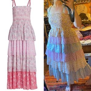 Handmade LoveShackFancy Style Tiered Ditsy Floral Dress